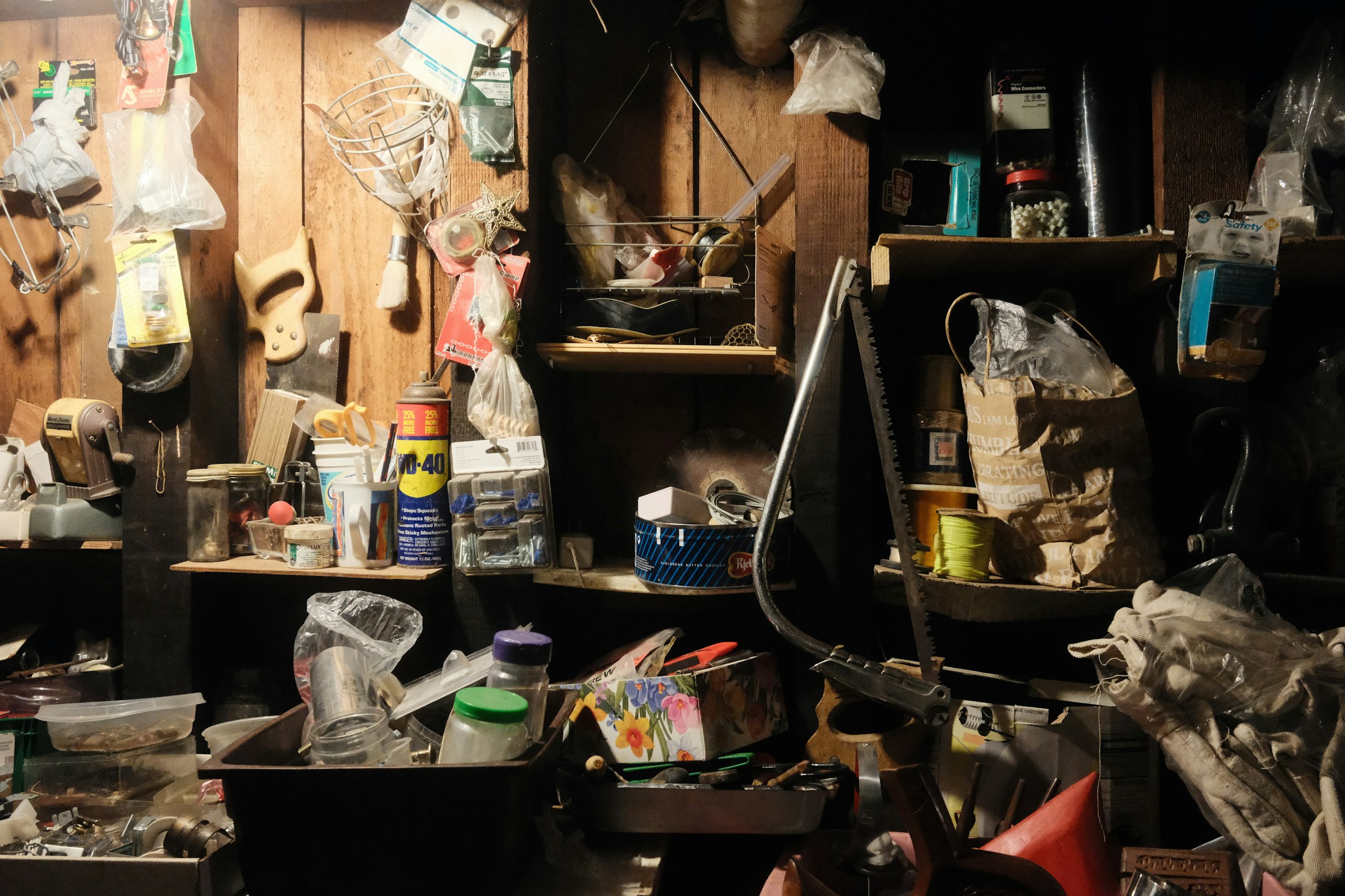 Cluttered storage room
